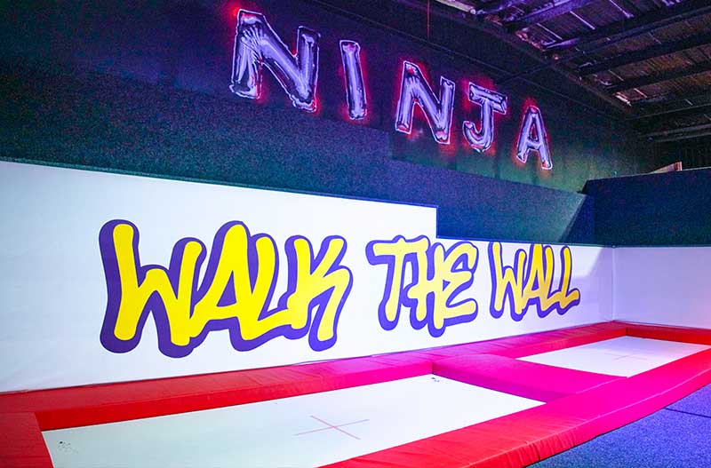 Ninja wall challenge at Bounce n Beyond